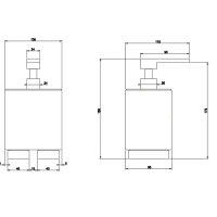 Gessi Rettangolo дозатор для жидкого мыла настольный, цвет: хром/черный - Gidratop.ru изображение