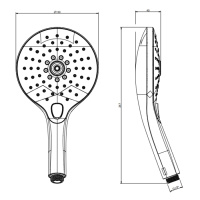 GESSI ручной душ, 3 режима, цвет Black Metal Brushed PVD - Gidratop.ru изображение