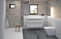 Раковина Geberit iCon 124020000, 120 х 48,5 см, с переливом по центру, 2 отверстия под смесители, белая - Gidratop.ru изображение