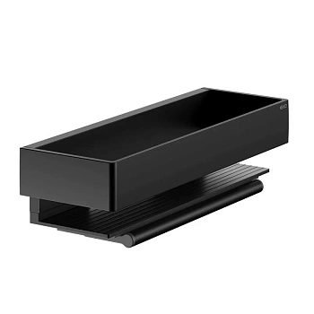 Полка для душа Keuco Edition 11 11159370000, со стеклоочистителем, цвет черный матовый