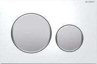 Клавиша Geberit Sigma Type 20 115.882.KL.1, пластик, белый/матовый хром - Gidratop.ru изображение