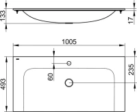 Раковина Keuco Plan 32970 311001 100.7 x 49.3 см с 1 отверстием под смеситель - Gidratop.ru изображение