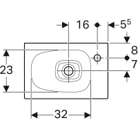 Раковина Geberit Citterio 500.541.01.1, 45 х 30 см, белая - Gidratop.ru изображение