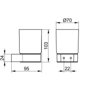 Стакан для зубных щеток Keuco Plan 14950010100, держатель хром - Gidratop.ru изображение