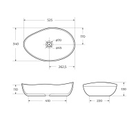 Раковина керамическая накладная, овальная BB1362 - Gidratop.ru изображение