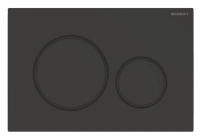 Клавиша Geberit Sigma Type 20, 115.882.16.1, с легкоочищаемой поверхностью, лакированный черный матовый/черный - Gidratop.ru изображение