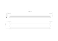 Полотенцедержатель двойной WONZON & WOGHAND PORTO, Хром (WW-1001) - Gidratop.ru изображение
