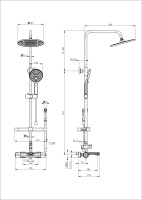Душевая система с термостатом WONZON & WOGHAND SOLID, Хром (WW-C3011-A1-CR) - Gidratop.ru изображение