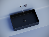 Раковина накладная прямоугольная 601x361x130, цвет черный матовый, арт. CN6070MB - Gidratop.ru изображение