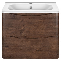 База под раковину Paola 600 подвесная, 2 выкатных ящика soft close, R.Wood - Gidratop.ru изображение