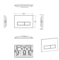 Кнопка смыва для инсталляции механическая WONZON & WOGHAND, Хром (WW-IB224-CR) - Gidratop.ru изображение
