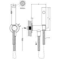 GESSI INCISO гигиенический душ на 1/2, цвет: brushed brass pvd - Gidratop.ru изображение