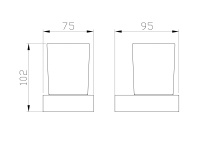 Стакан для зубных щеток с держателем WONZON & WOGHAND LOTTE, Брашированное золото (WW-8321-BG) - Gidratop.ru изображение