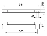 Поручень Keuco Plan 14907370000 30 см, черный матовый - Gidratop.ru изображение