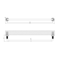 GESSI VENTI20 полотенцедержатель 600 мм., цвет хром - Gidratop.ru изображение