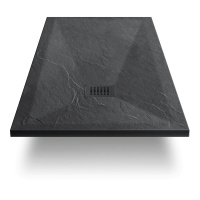 Поддон для душа из искусственного камня VST-4SR9016A, 1600*900*30, антрацит - Gidratop.ru изображение