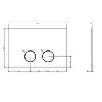 GESSI клавиша смыва для унитаза, двойная, для систем инсталляций TECE, цвет White CN - Gidratop.ru изображение