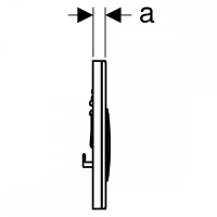 Клавиша смыва Geberit Sigma Type 21 115.884.SJ.1, черное стекло, глянцевый хром - Gidratop.ru изображение
