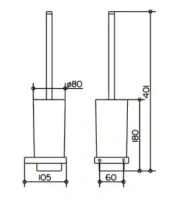Колба для ершика Keuco Edition 11 11164 009000 хрустальная - Gidratop.ru изображение