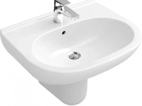 Раковина Villeroy&Boch O.novo, 60 х 49 см, подвесная, альпийский белый, 51606001 - Gidratop.ru изображение