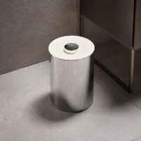 Ведро для мусора Keuco Plan 04989010051, 5 л, хром/белый - Gidratop.ru изображение