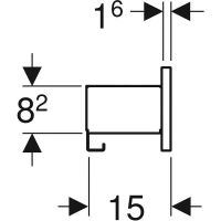 Полка Geberit Smyle Square 500.362.JR.1, 45 см, с крючками для полотенец, цвет орех пекан - Gidratop.ru изображение