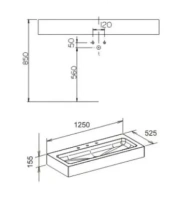 Раковина Keuco Edition 300 30370 310003 125х52,5 см на 3 отверстия - Gidratop.ru изображение