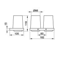 Стакан для щеток Keuco Edition 11 11151039000, двойной, держатель бронза шлифованная - Gidratop.ru изображение