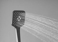 Душевая стойка Cube VSFS-1C1GM с изливом, вороненая сталь - Gidratop.ru изображение