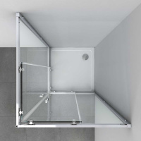 Душевой уголок Alpha VSS-3AL100MT, 1000*1000, хром, стекло текстурное - Gidratop.ru изображение