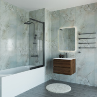 Ванна акриловая Vincea VBT-2A170-FR с каркасом 1700*750*480, пристенная, цвет белый - Gidratop.ru изображение