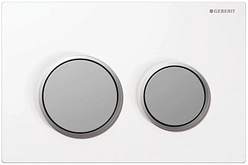 Кнопка Geberit Omega Type 20 115.085.KL.1, белая, матовый хром