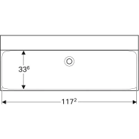 Раковина Geberit Xeno2, без отверстия под смеситель, 120 см - Gidratop.ru изображение