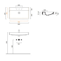Catalano Green Раковина 80*47, цвет белый глянцевый - Gidratop.ru изображение