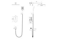 Душевая система встраиваемая WONZON & WOGHAND EDGE, Темный графит (WW-88939003-BGM) - Gidratop.ru изображение