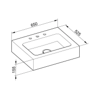 Раковина Keuco Edition 300 30360 310003 65х52,5 см на 3 отверстия - Gidratop.ru изображение