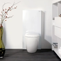 Сантехнический модуль Geberit Monolith Premium 131.004.SI.1 для напольного унитаза, белый - Gidratop.ru изображение