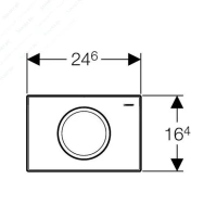 Клавиша Geberit Delta Type 11, 115.120.21.1, глянцевый хром - Gidratop.ru изображение