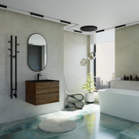 Полотенцесушитель электрический Vincea VTD-1D2BE 25х130, черный, таймер - Gidratop.ru изображение