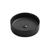 Раковина керамическая Vincea VBS-216MB, 394*394*115, накладная, цвет матовый черный - Gidratop.ru изображение