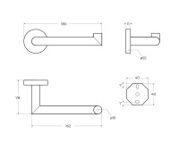 RELAX-PH2-GM Держатель для туалетной бумаги, исполнение оружейная сталь - Gidratop.ru изображение