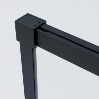 Душевая дверь Soft 2 VDS-3SO2130CLB, 1300, черный, стекло прозрачное - Gidratop.ru изображение