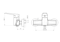 Смеситель для душа WONZON & WOGHAND ATHENS, Хром (WW-084101-CR) - Gidratop.ru изображение