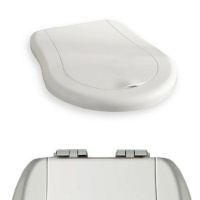 Сиденье NEW для унитаза, микролифт, цвет: белый/хром - Gidratop.ru изображение