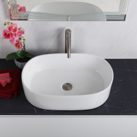 Раковина керамическая накладная, овальная BB1048 - Gidratop.ru изображение
