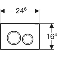 Клавиша смыва Geberit Delta 115.127.21.1 20, хром глянцевый - Gidratop.ru изображение