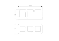 Три стакана для зубных щеток с держателем WONZON & WOGHAND LOTTE, Брашированное золото (WW-8338-BG) - Gidratop.ru изображение