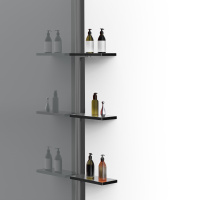 Душевая перегородка Walk-In VSW-1HWS110CGGM, 1100*2000, вороненая сталь, стекло тонированное - Gidratop.ru изображение