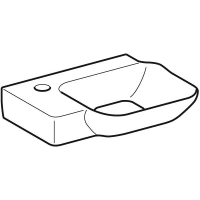 Раковина Geberit myDay 40 х 28 см, с крылом, белая - Gidratop.ru изображение