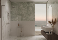 Душевая стойка Villa VSFS-1VL1BN с изливом, 25см верх. душ из нерж. стали, брашированный никель - Gidratop.ru изображение